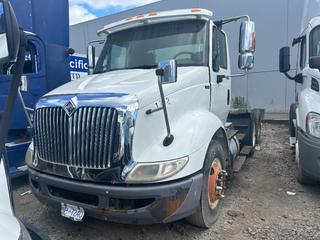 2008 International 8600 SBA 6x4 T/A Truck Tractor c/w Cummins ISX Diesel Engine, Eaton Fuller 10 Spd Manual Transmission, Engine Brake, Locking Differential, Air Ride Suspension, Air Slide 5th Wheel, Dual Aluminum Fuel Tanks, 12,000 Lb Front Axle, 40,000 Lb Rear Axles, 52,000 Lb GVWR, 295/75R22.5 Tires, Showing 75,120 KMS, VIN 1HSHXAHRX8J568454. *Note: REQUIRES NEW BATTERIES* *Located In Delta, BC.* 