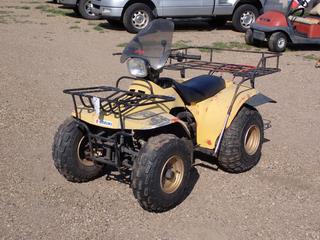 1984 Suzuki Quad Runner LT250EF ATV c/w 21 X 8.00-9 Front And AT22 X 10-9 Rear Tires. VIN JSAAJ41AXF2107449 *Note: Runs As Per Consignor* **LOCATED @ EDMONTON YARD**