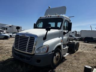 2012 Freightliner Cascadia T/A Day Cab Truck Tractor C/w Detroit DD15, 10 Spd, 40,000lb Rears, A/R Susp, Unable To Confirm Mileage, VIN 1FUJGEDR2CLBF4404 *NOTE Oil And Coolant Mixing, Non-Running, Requires Repairs* *located At 1703 - 8 Street Nisku, AB*