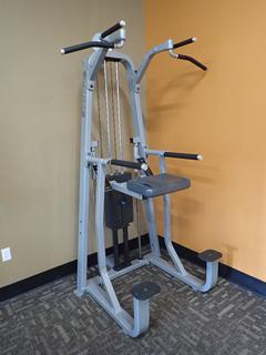 Precor Dip/Chin Assist 320 Machine w/ 150lb Weight Stack. SN BCWDK23150001