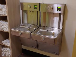 (2) Elkay LVRCWS 115V EZH20 Water Bottle Filling Station And Water Fountains. SN 151228319