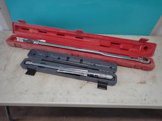 Proto 6020AB 100-600ft-lb 3/4in Torque Wrench c/w Proto 6013C 50-250ft-lb 1/2in Torque Wrench **Located @ Edmonton Yard**
