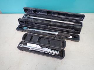 JET 50-250ft-lb 1/2in Torque Wrench c/w Gearwrench 10-100ft-lb 3/8in Torque Wrench And Pro-Point 1/4in Torque Wrench  **Located @ Edmonton Yard**