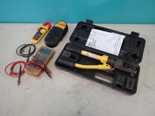 Fluke 87 True RMS Multimeter c/w Fluke 325 True RMS Clamp Meter And Titan High Capacity Cable Crimper **Located @ Edmonton Yard**