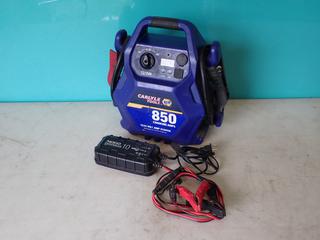 Carlyle Tools CJS24V850A 12/24V 850 Cranking Amps Battery Starter Pack c/w Noco Genius 10 6/12VDC Battery Charger **Located @ Edmonton Yard**