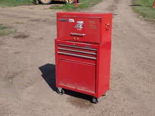 Mastercraft 26in X 14in X 31in Portable Toolbox c/w 26in X 12in X 15in Top Chest And Contents **Located @ Edmonton Yard**