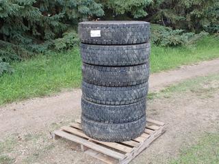 Qty Of (6) Continental ContiHDR5 225/70R19.5 Tires **Located @ Edmonton Yard**