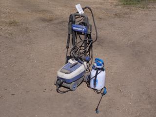 Simoniz VE26 Pressure Washer c/w Hose, Wand And Powerfist 1-Gal Sprayer **Located @ Edmonton Yard**