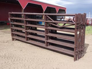 Qty Of (16) 14ft X 6ft Fence Panels *Note: Some Dented* **Located Near Redwater, AB**