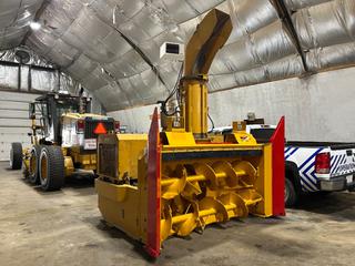 2006 RPM Tech Model LM-220 Loader Mount Self Contained Snow Blower C/w Diesel Eng, 110in Wide Cut Front-Mounted Twin-Auger Snow Blower, Hydraulic Discharge Chute. SN 2208RPM **Located @ Fort McMurray Airport**