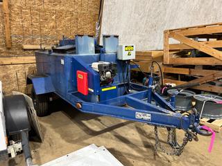 2004 Marathon Equipment S/A Trailer-Mounted Tar Pot Trailer c/w Heated Material Hopper, Discharge System, Honda GX160 5.5 HP Gas Engine, Electric Controls, Safety Chains & Pintle Hitch. VIN 2M9GMK2T04H102127 **Located @ Fort McMurray Airport**