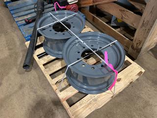 Qty of (2) Prairie Wheel 24 IN Heavy-Duty Steel Implement/Equipment Rims, 10-Bolt Pattern, Part No. 306-244-999 **Located @ Fort McMurray Airport**