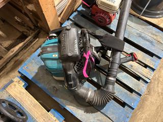 Makita BBX7600 4-Stroke Gas-Powered Backpack Leaf Blower, 75.6cc, c/w Backpack Harness, Extension Tubes & Nozzle. **Located @ Fort McMurray Airport**