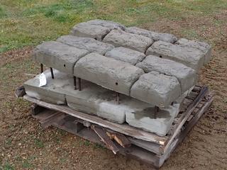 Qty Of (4) 46in X 18in X 5in Concrete Landscaping Blocks **Located @ Edmonton Yard**