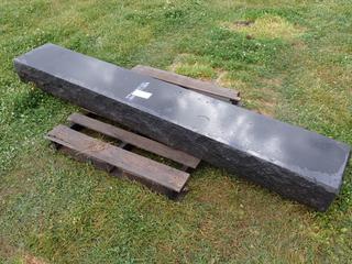 8ft X 14in X 9in Granite Decorative Rock **Located @ Edmonton Yard**
