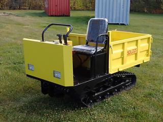 Unused SDLANCH SDLD25 Crawler Dumper w/ 420cc Gas Engine, 4ft X 34in X 18in Hyd Dump Box, Rubber Tracks And 3-Spd Manual Transmission. SN 2510240538 **Located @ Edmonton Yard**