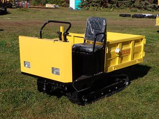 Unused SDLANCH SDLD25 Crawler Dumper w/ 420cc Gas Engine, 4ft X 34in X 18in Hyd Dump Box, Rubber Tracks And 3-Spd Manual Transmission. SN 2510240577 **Located @ Edmonton Yard**