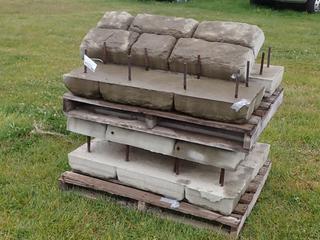Qty Of (7) 46in X 18in X 5in Concrete Landscaping Blocks **Located @ Edmonton Yard**