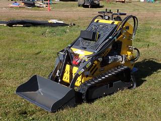 Unused SDLANCH SDLL60 Stand On Mini Skid Steer Loader c/w 420cc Gas Engine And 3ft Bucket. Showing 0hrs. SN A2512290729 **Located @ Edmonton Yard**