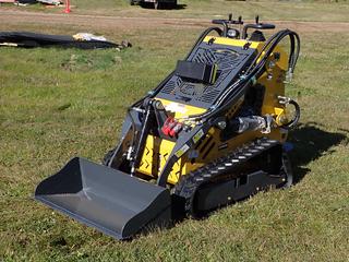 Unused SDLANCH SDLL60 Stand On Mini Skid Steer Loader c/w 420cc Gas Engine And 3ft Bucket. Showing 0hrs. SN A2512114591 **Located @ Edmonton Yard**