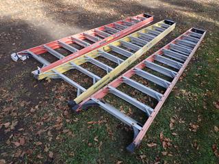 (2) Louisville 12ft Step Ladders c/w (1) Werner 12ft Step Ladder **Located @ Edmonton Yard**
