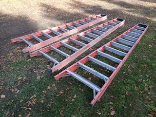 Qty Of (3) Sturdy 12ft Step Ladders **Located @ Edmonton Yard**