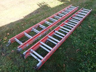 (1) Sturdy And (1) Louisville 24ft Extension Ladders **Located @ Edmonton Yard**