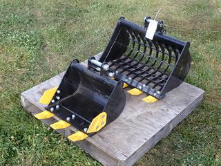 (1) Unused 16in Bucket And (1) 24in Skeleton Bucket To Fit Mini Excavator **Located @ Edmonton Yard**