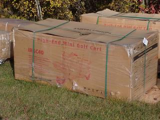 Unused IRGC40 110V 3-Wheeled High-End Mini Golf Cart **Located @ Edmonton Yard**