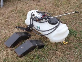Master Mfg Tank w/ Everflo EF2200 12VDC Pump And Hose **Located Near Redwater, AB** PL#1452