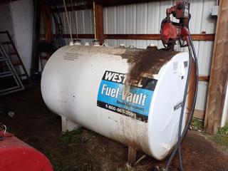 Westeel 2045L Double Containment Fuel Vault c/w Fill-Rite RR700V 115V Pump, Hose, Nozzle And Series 900 Meter **Located Near Redwater, AB**