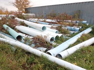 Qty Of Blue Brute 10in Water Pipe c/w 6in PVC Pipes **Located Near Redwater, AB**