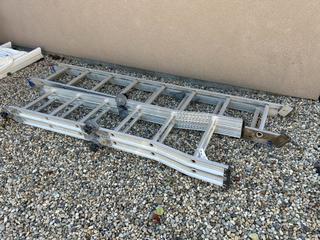 Aluminum Multi Position Ladder C/w Aluminum Extension Ladder