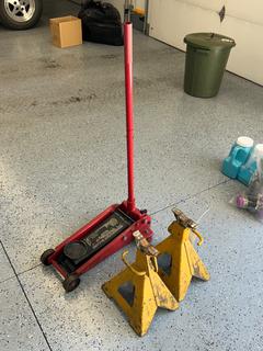 Hydraulic Floor Jack C/w Jack Stands