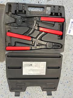 OTC Stinger Snap Ring Pliers Set – Heavy-Duty, Model 4513, c/w (4) Assorted Internal & External Snap Ring Pliers & Molded Carrying Case