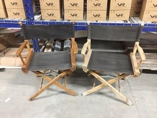 Lot of (2) Folding Director's Chairs