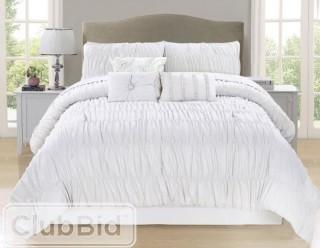 Willa Arlo Interiors Shanaya 7 Piece Comforter Set - White - King (WLAO3267_24101336_24101338)