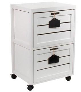 Helvic Crated 2 Drawer Mobile Vertical Filing Cabinet