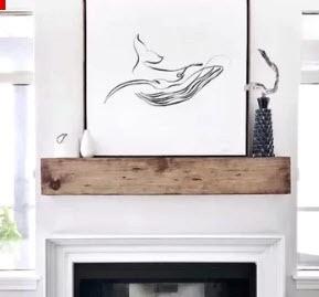 Fireplace Shelf Mantel 53x6.25"