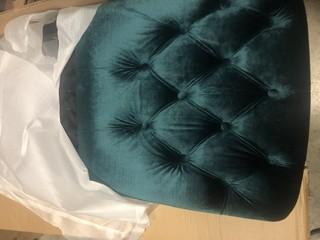 (2) Upholstered Dining Chairs, Teal