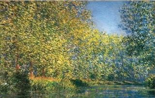 Bend in the River' by Claude Monet Print of Painting on Wrapped Canvas 24x36"