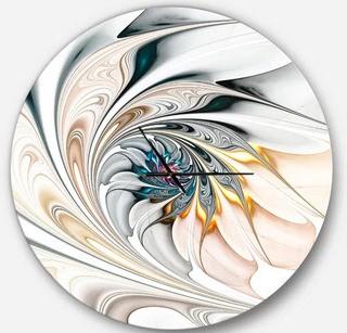 Modern Designart Stained Glass Floral Art Modern Wall Clock 23"