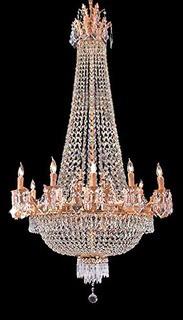 French Empire Crystal Chandelier Lighting, 12 Lights 
