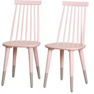 (2)Cecillia Dining Chairs, Pink