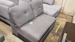 Grey Loveseat with Bed