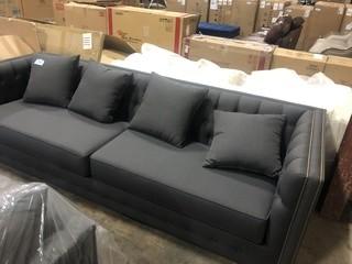 Chesterfield Sofa, Charcoal