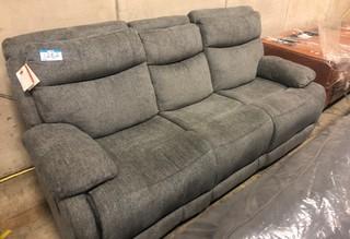 Grey Reclining Sofa 