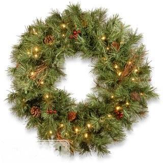 The Holiday Aisle Glistening 24 Lighted Pine Wreath (THLA3320)