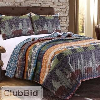Greenland Home Fashions Black Bear Lodge Quilt Set - Queen (GHF2795_18805233)