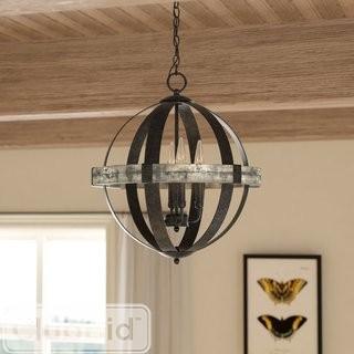 Laurel Foundry Modern Farmhouse Pearl 4-Light Candle-Style Chandelier - Bronze (LRFY6425)